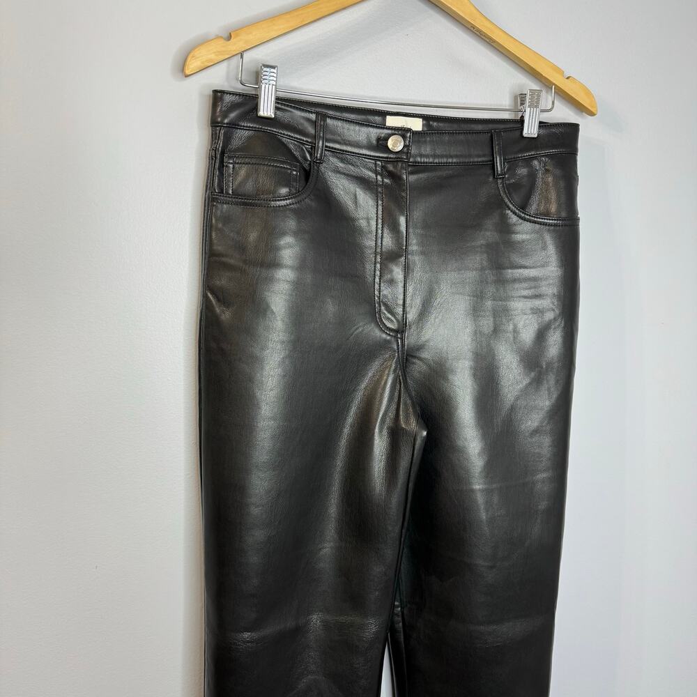 Wilfred The Melinda Pant High-waisted Vegan Leather Straight Leg Sz 10 - Picture 3 of 12